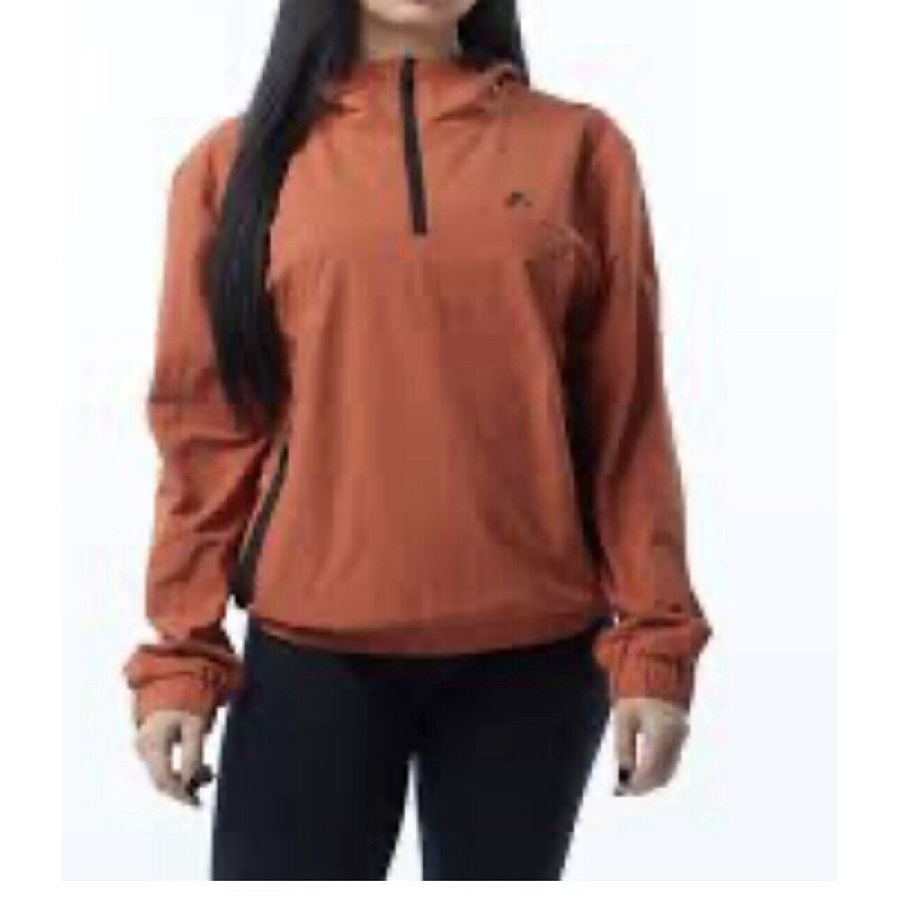 Alphalete Rust Orange Half-Zip Hoodie